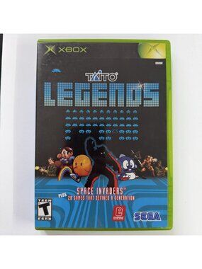 Taito Legends Microsoft Xbox Game Sega 2005 Complete CIB Arcade Space Invaders